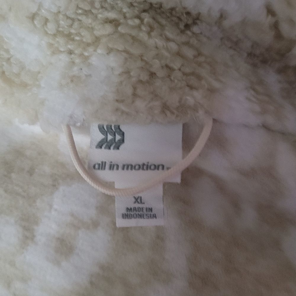 All In Motion Beige Sherpa Jacket Sz XL - Picture 2 of 12